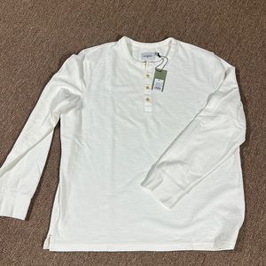 NWT Mens Goodfellow&Co white thermal shirt XXL